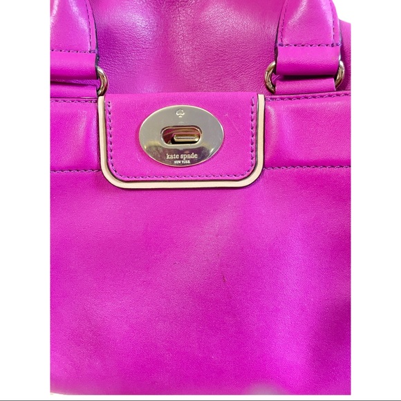 Kate Spade Pink Convertible Satchel Shoulder Crossbody Leather Bag - Picture 7 of 7